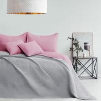 lovatieses 220x240 - Lovatiesė AmeliaHome Softa Pale Pink/Pearl Silver, 240x220 cm - 4 nuotrauka