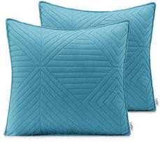 AmeliaHome Softa Pillowcase Azure Blue/Pearl Silver 45x45 2pcs