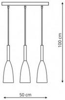 pakabinami sviestuvai senukai - Light Prestige Solin 3 Hanging Lamp E27 60W Black - 2 nuotrauka