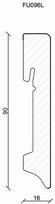 grindjuostes 240 - MDF Grindjuostė 551700 FU096L, 2400 x 90 x 16 mm, balta - 2 nuotrauka