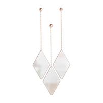 3 daliu veidrodis - Sieninis veidrodis su grandine Umbra Dima, 3 dalių, 29x17 cm - 7 nuotrauka