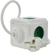 powercube - Allocacoc PowerCube Extended Type E 1.5m White/Green - 2 nuotrauka