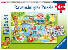 Ravensburger Puzzle Swimming At The Lake 2x24pcs 050574