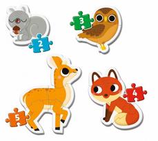 miskui lt - Clementoni SuperColor My First Puzzles Forest Animals 2/3/4/5pcs 683616 - 2 nuotrauka