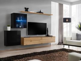 ASM Switch XV Living Room Wall Unit Set Wotan/Black