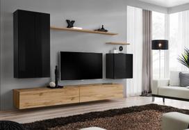 ASM Switch II Wall Unit Black/Wotan Oak