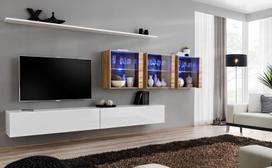 ASM Switch XVII Wall Unit White/Wotan Oak