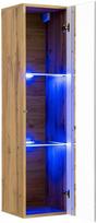 sekcija juoda - ASM Switch XIII Wall Unit Black/Wotan Oak - 3 nuotrauka