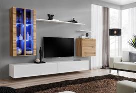 ASM Switch XII Wall Unit White/Wotan Oak