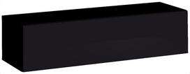 sekcija juoda - ASM Switch XIX Wall Unit Black/Wotan Oak - 5 nuotrauka