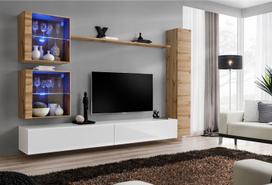ASM Switch XVIII Wall Unit Wotan Oak/White