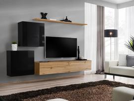 ASM Switch V Wall Unit Black/Wotan Oak