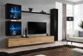 ASM Switch XVIII Wall Unit Black/Wotan Oak