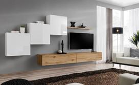 ASM Switch X Wall Unit White/Wotan Oak