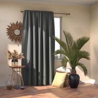 naktines uzuolaidos blackout - AmeliaHome Pleat Blackout Curtains Charcoal 140x245cm - 3 nuotrauka