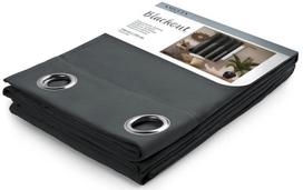 AmeliaHome Blackout Curtains Charcoal 140x175cm