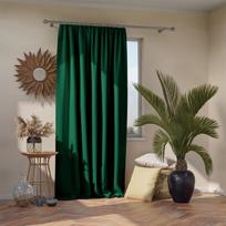 uzuolaidos blackout - AmeliaHome Pleat Blackout Curtains Dark Green 140x270cm - 3 nuotrauka