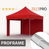 3x3 pavesine lauko - Prekybinė Palapinė 3x3 Raudona Zeltpro PROFRAME - 2 nuotrauka