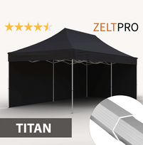 palapine 4x8 - Prekybinė Palapinė 4x8 Juoda Zeltpro TITAN - 1 nuotrauka