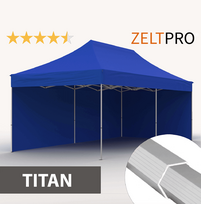 palapine 4x8 - Prekybinė Palapinė 4x8 Mėlyna Zeltpro TITAN - 1 nuotrauka