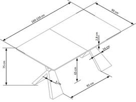 pigu lt valgomojo stalai - Halmar Chandler Extendable Table 160/220cm Natural Oak - 7 nuotrauka