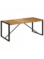 Valgomojo stalas VLX Solid Rough Mango Wood 243997, rudas/medžio, 1800 mm x 900 mm x 760 mm