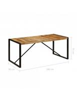pigu lt valgomojo stalai - Valgomojo stalas VLX Solid Rough Mango Wood 243997, rudas/medžio, 1800 mm x 900 mm x 760 mm - 5 nuotrauka