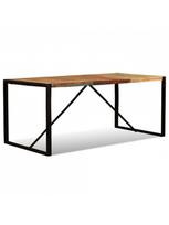 rudas valgomasis stalas - Valgomojo stalas VLX Solid Reclaimed Wood 243999, rudas/įvairių spalvų, 1800 mm x 900 mm x 760 mm - 4 nuotrauka