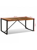 rudas valgomasis stalas - Valgomojo stalas VLX Solid Reclaimed Wood 243999, rudas/įvairių spalvų, 1800 mm x 900 mm x 760 mm - 5 nuotrauka