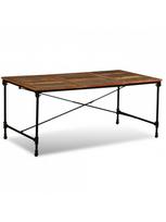 Valgomojo stalas VLX Solid Reclaimed Wood 243995, rudas/įvairių spalvų, 1800 mm x 900 mm x 760 mm