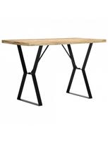 pigu lt valgomojo stalai - Valgomojo stalas VLX Solid Mango Wood 247949, šviesiai ruda/medžio, 1200 mm x 600 mm x 760 mm - 3 nuotrauka
