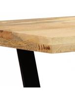 pigu lt valgomojo stalai - Valgomojo stalas VLX Solid Mango Wood 247949, šviesiai ruda/medžio, 1200 mm x 600 mm x 760 mm - 6 nuotrauka