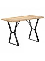 pigu lt valgomojo stalai - Valgomojo stalas VLX Solid Mango Wood 247949, šviesiai ruda/medžio, 1200 mm x 600 mm x 760 mm - 9 nuotrauka