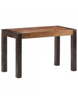 Valgomojo stalas VLX Solid Rough Mango Wood 289653, tamsiai ruda, 1200 mm x 600 mm x 760 mm