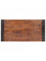 tamsinti akiniai - Valgomojo stalas VLX Solid Rough Mango Wood 289653, tamsiai ruda, 1200 mm x 600 mm x 760 mm - 3 nuotrauka