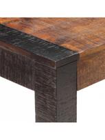 tamsinti akiniai - Valgomojo stalas VLX Solid Rough Mango Wood 289653, tamsiai ruda, 1200 mm x 600 mm x 760 mm - 5 nuotrauka