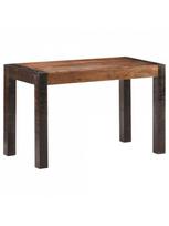 tamsinti akiniai - Valgomojo stalas VLX Solid Rough Mango Wood 289653, tamsiai ruda, 1200 mm x 600 mm x 760 mm - 6 nuotrauka