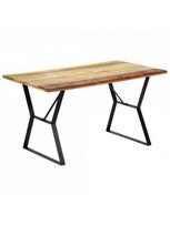 Valgomojo stalas VLX Solid Reclaimed Wood 247948, šviesiai ruda, 1400 mm x 800 mm x 760 mm