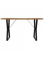 rudas valgomasis stalas - Valgomojo stalas VLX Solid Reclaimed Wood 247948, šviesiai ruda, 1400 mm x 800 mm x 760 mm - 3 nuotrauka