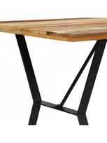 rudas valgomasis stalas - Valgomojo stalas VLX Solid Reclaimed Wood 247948, šviesiai ruda, 1400 mm x 800 mm x 760 mm - 4 nuotrauka