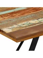rudas valgomasis stalas - Valgomojo stalas VLX Solid Reclaimed Wood 247948, šviesiai ruda, 1400 mm x 800 mm x 760 mm - 5 nuotrauka