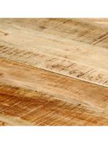 medzio masyvo stalai - Valgomojo stalas VLX Solid Rough Mango 247810, juodas/medžio, 1800 mm x 900 mm x 750 mm - 2 nuotrauka