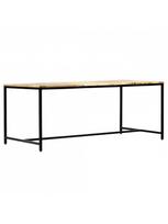 medzio masyvo stalai - Valgomojo stalas VLX Solid Rough Mango 247810, juodas/medžio, 1800 mm x 900 mm x 750 mm - 3 nuotrauka