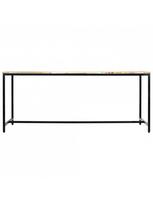 medzio masyvo stalai - Valgomojo stalas VLX Solid Rough Mango 247810, juodas/medžio, 1800 mm x 900 mm x 750 mm - 5 nuotrauka