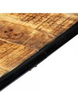 masyvo stalas 1800 - Valgomojo stalas VLX Solid Rough Mango Wood, rudas/juodas, 1800 mm x 900 mm x 760 mm - 6 nuotrauka