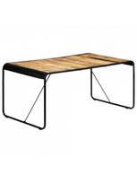 masyvo stalas 1800 - Valgomojo stalas VLX Solid Rough Mango Wood, rudas/juodas, 1800 mm x 900 mm x 760 mm - 8 nuotrauka