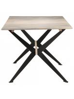 masyvo stalas 1800 - Valgomojo stalas VLX Solid Mango Wood 321688, juodas/medžio, 1800 mm x 900 mm x 760 mm - 4 nuotrauka