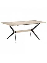 masyvo stalas 1800 - Valgomojo stalas VLX Solid Mango Wood 321688, juodas/medžio, 1800 mm x 900 mm x 760 mm - 7 nuotrauka
