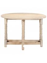 masyvo stalas apvalus - Valgomojo stalas VLX Solid Mango Wood 321700, šviesiai ruda, 1100 mm x 1100 mm x 760 mm - 1 nuotrauka