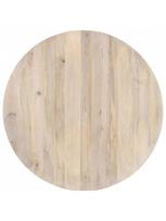 masyvo stalas apvalus - Valgomojo stalas VLX Solid Mango Wood 321700, šviesiai ruda, 1100 mm x 1100 mm x 760 mm - 6 nuotrauka